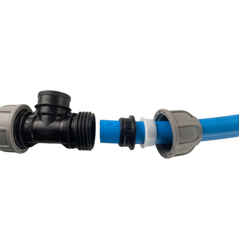 Mdpe Water Supply Pipe tee with Solid Brass bib tap