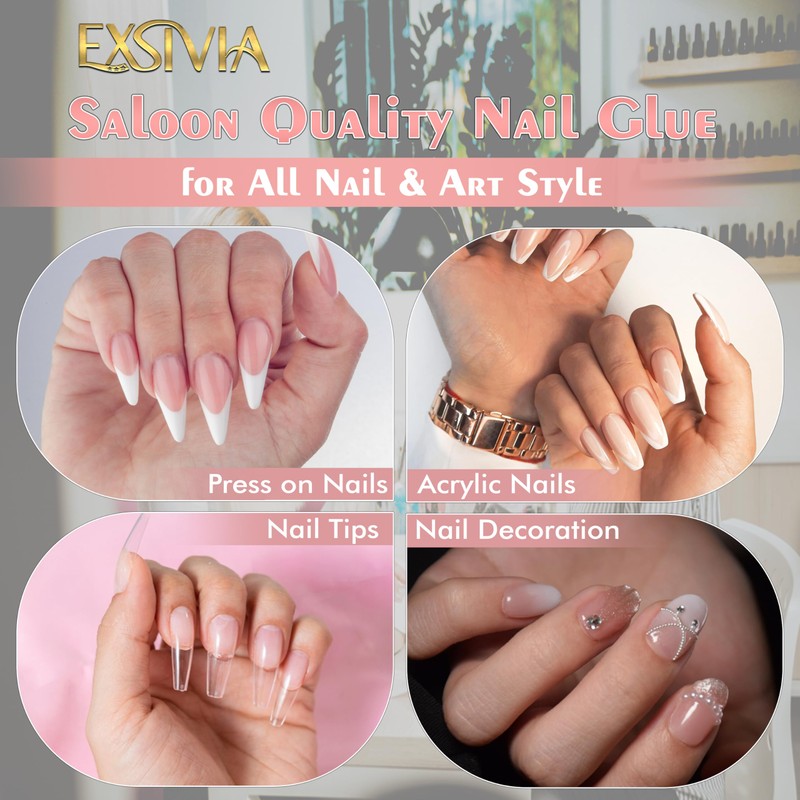 Super Strong Nail Glue for Press On Nails, Acrylic Nails