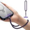 Dadanism Phone Wrist Strap, Adjustable Cell Phone Lanyard, Anti Theft Hand Wrist Phone Strap Compatible with All Smartphone, Phone Charm for Women and Men, Dark Purple