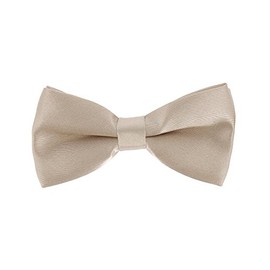cravateSlim Boys Plain Bow Tie - Kids Groomsmen Wedding Christening - Father and Son, Father and Child Collection, beige