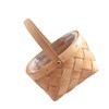 Ciieeo 1 PC Portable Handmade Bamboo Woven Flower Basket with