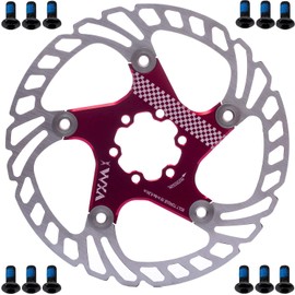 YBEKI Premium Floating Disc Brake Rotor 140/160/180/203mm - CNC Machined SUS420 Stainless Steel & T6 6061 Aluminum | 30% Heat Reduction | Shimano/SRAM/TRP 6-Bolt Compatible (red, 180mm)