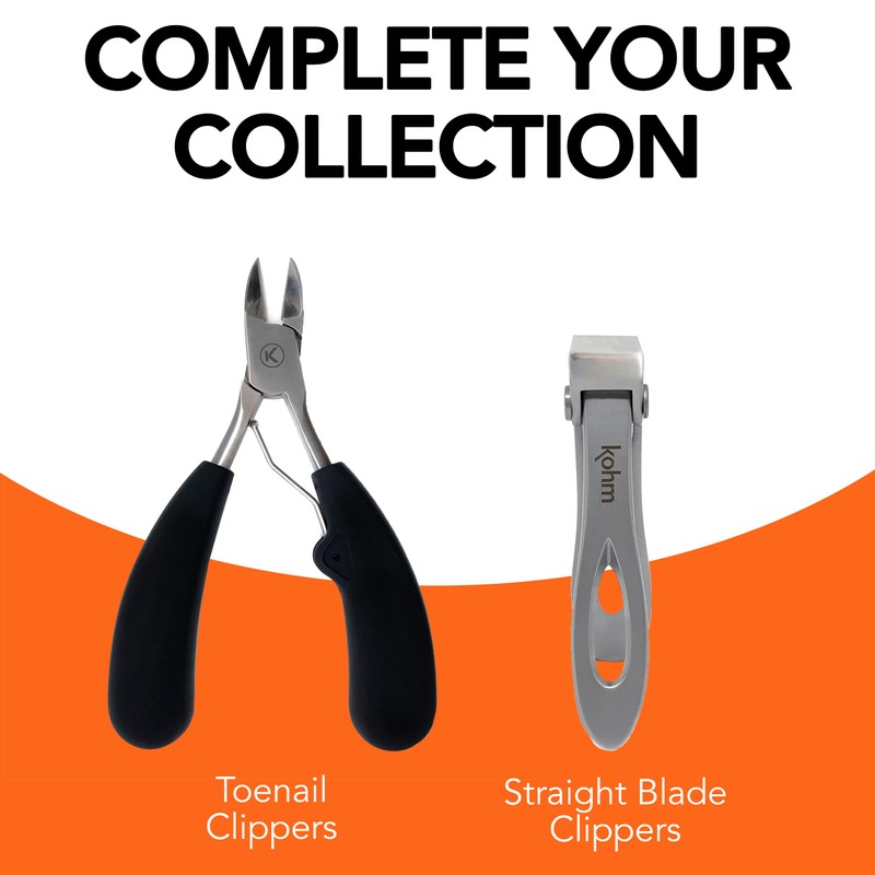 KOHM Nail Clippers for Thick Nails - Heavy Duty, Sharp