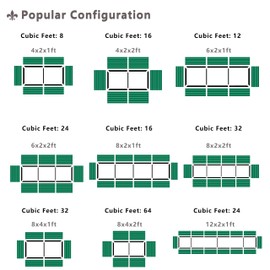 Nedenyou 12x2x1FT Galvanized Raised Garden Bed,Planter Raised Beds-Metal Garden Box,Large Plant for Outdoor Planting, Vegetables Bed,Flower,Herb-Sliver