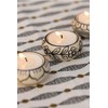 Set of 2 traditional tea light holders made of stoneware