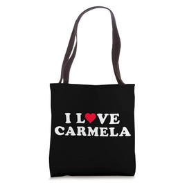 I Love Carmela Matching Girlfriend & Boyfriend Carmela Name Tote Bag