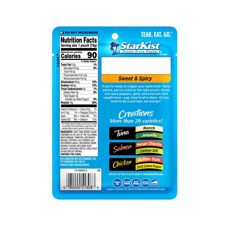 StarKist Tuna Creations Sweet and Spicy Pouch (2.6 oz -