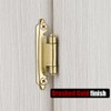 JQK 1/2 Inch Overlay Cabinet Door Hinges Gold, 10 Pack