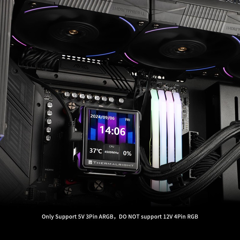 Thermalright Elite Vision 360 ARGB Black CPU AIO Cooler,IPS LCD