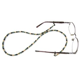 Silk Rose Eyeglass Chain with Wood Beads for Reading Glasses, Sunglasses and Eyeglasses