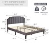 VECELO Queen Size Bed Frame Upholstered Platform with Tufted Adjustable
