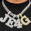 [Buy One Get Free Necklace] Delzzad Hip Hop Large Letter