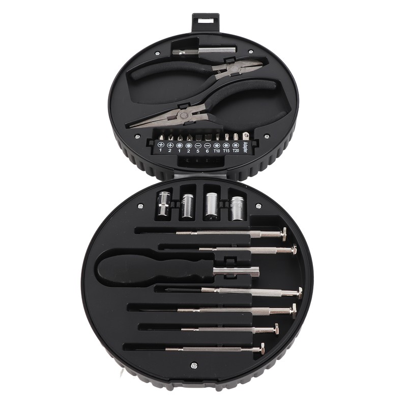 25Pcs Hardware Mini Tool Kit with Tire Shaped Storage Box