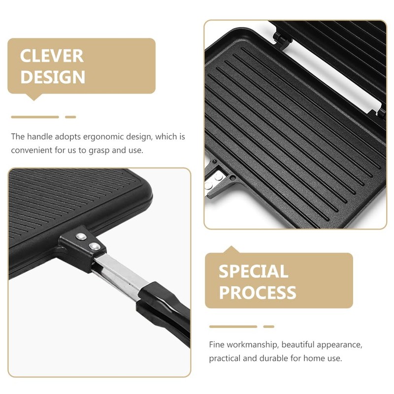 DOITOOL Sandwich Maker Double Sided Frying Pan Aluminum Omelette Trays