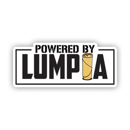 Powered By Lumpia Sticker Decal - Self Adhesive Vinyl - Weatherproof - Made in USA - filipino spring rolls pinoy - 2" x 0.86"