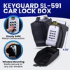 KeyGuard SL-591 Portable Car Lock Box, Black, Combination Lock, Keypad,