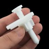 Rectangular Toilet Seat Hinge Bolt Screw FMHXG 2PCS 4.5x2.4x6.1cm White