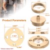 inBovoga Template Guide Adapter, 1/4 Inch Solid Brass Routing Guide