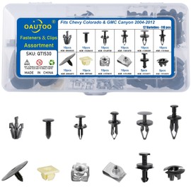 OAUTOO 110pcs fits Chevy Colorado & GMC Canyon 2004-2012 Auto Body Interior and Exterior Retainer Fastener Clip Assortment