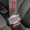 SUNBREATH Car Seat Belt Buckle Cover Carbon Fiber Leather Seatbelt