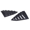car-attention Gloss Black Side Window Louver Shutter Cover Trim 2pcs