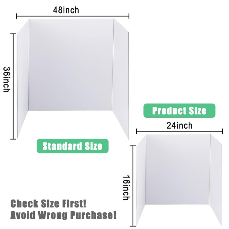 3 Pack Medium Trifold Poster Board, 24 x 16inches Poster