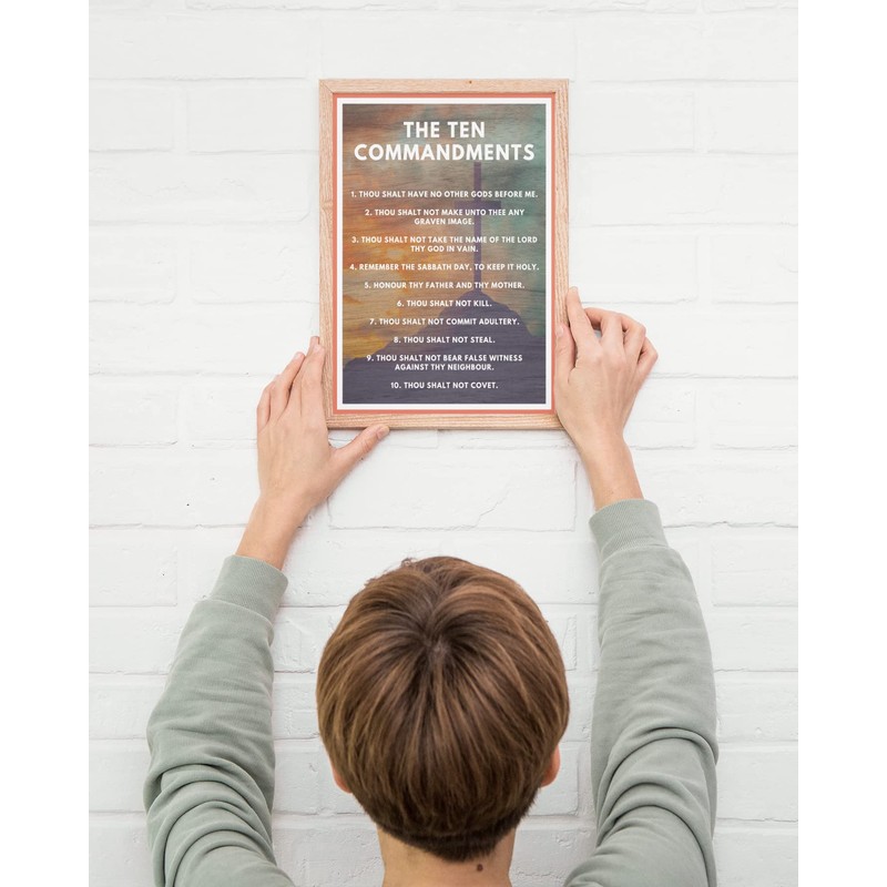 Ten Commandments Wall Decor - Vinyl Sticker - 9 X