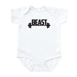 CafePress Beast Infant Bodysuit Cute Infant Bodysuit Baby Romper Cloud White