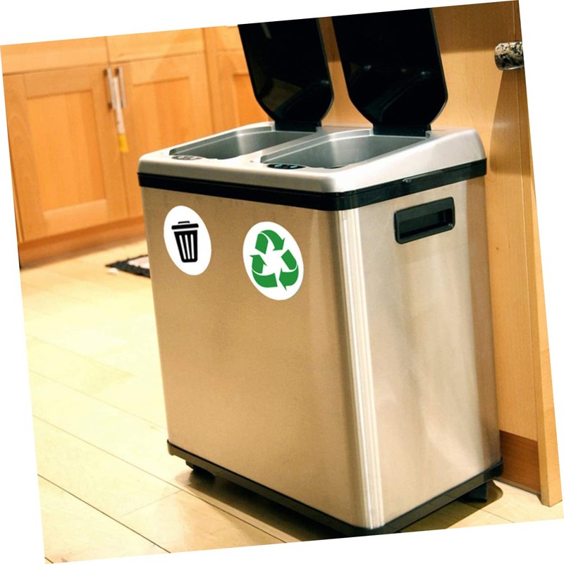 Operitacx 6 Labels/kit Recycling Stickers for Bins Visible Waterproof Decals
