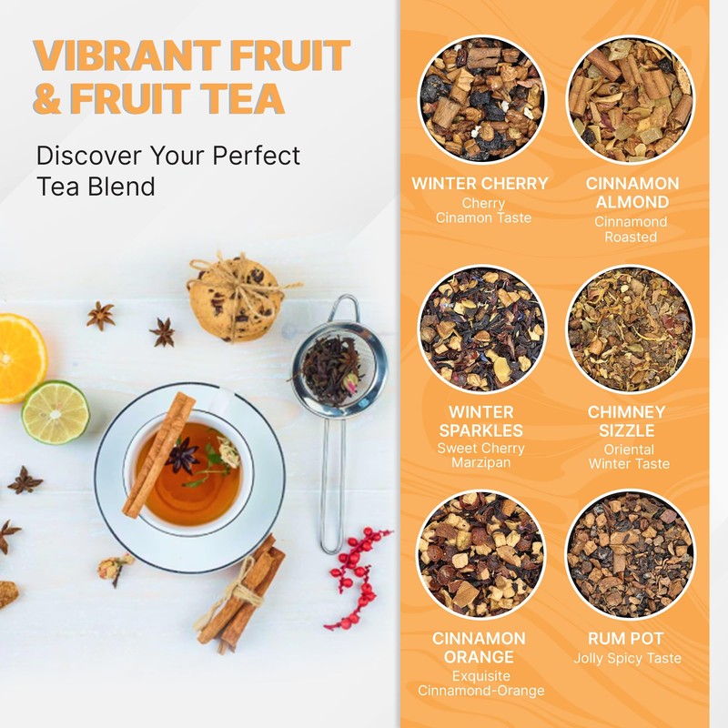 PRIME TEA - Fruit Tea Sampler Set - Assorted Variety