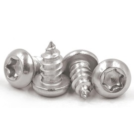 M4*6mm Torx Self Drilling Wood Screws Round Head Screw 304 Stainless Steel Self Drilling Wood Screws (Pack of 100)