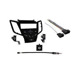 Harmony Audio Compatible with Ford Fiesta 2011 Without Sync Single DIN Stereo Harness Radio Install Kit Black Dash