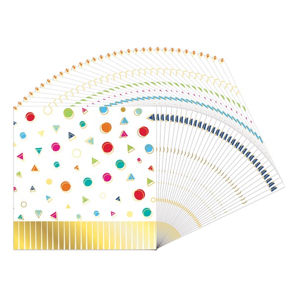 Beistle 32 Piece Colorful 2-Ply Fringed Paper Happy Birthday Lunch