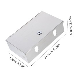 Operitacx Lockable Stainless Steel Socket Cover Heavy Duty Waterproof Electrical Outlet Box for Indoor and Outdoor Use Weatherproof Protective Socket Box Anti-Theft Design