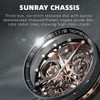 Mens Watches, Upgraded Gear Design Mens Skeleton Watch Chronograph Luxury