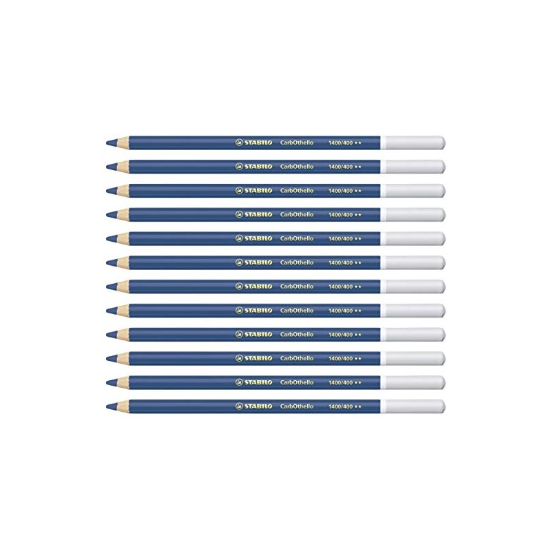 STABILO 1400/400"Carb0thello Chalk-Pastel" Colouring Pencil - Parisian Blue (Pack of