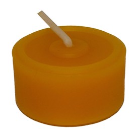 Bienenzauber 12 Beeswax Tea Lights Made of Pure Beeswax, Handmade and 12 Tea Light Glasses for a Cosy Atmosphere with a Pleasant Beeswax Fragrance, Yellow
