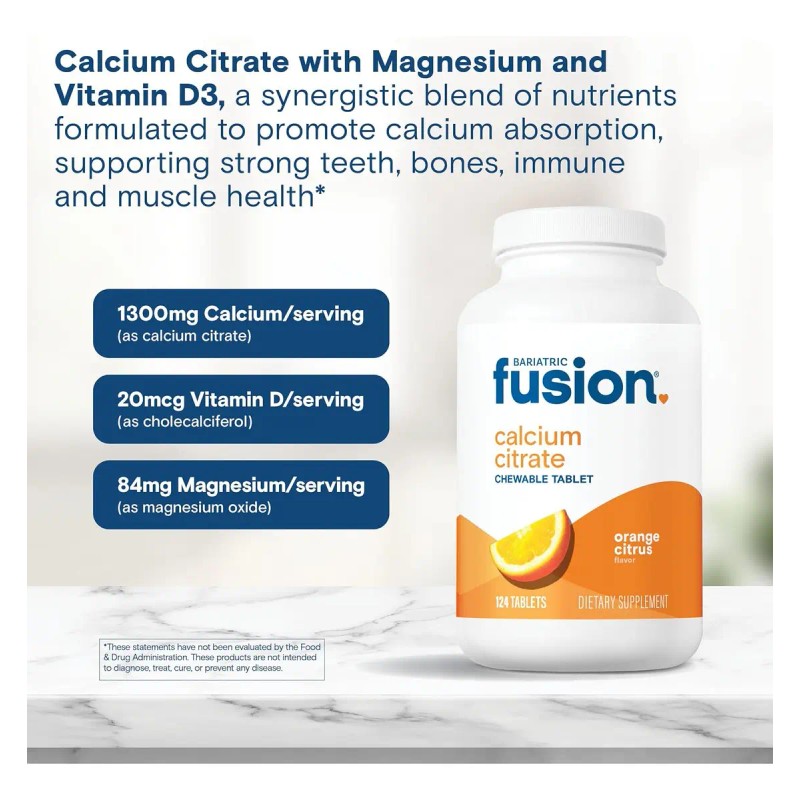 Suplemento Nutricional Bariatric Fusion Calcio Citrato 124 Tabletas