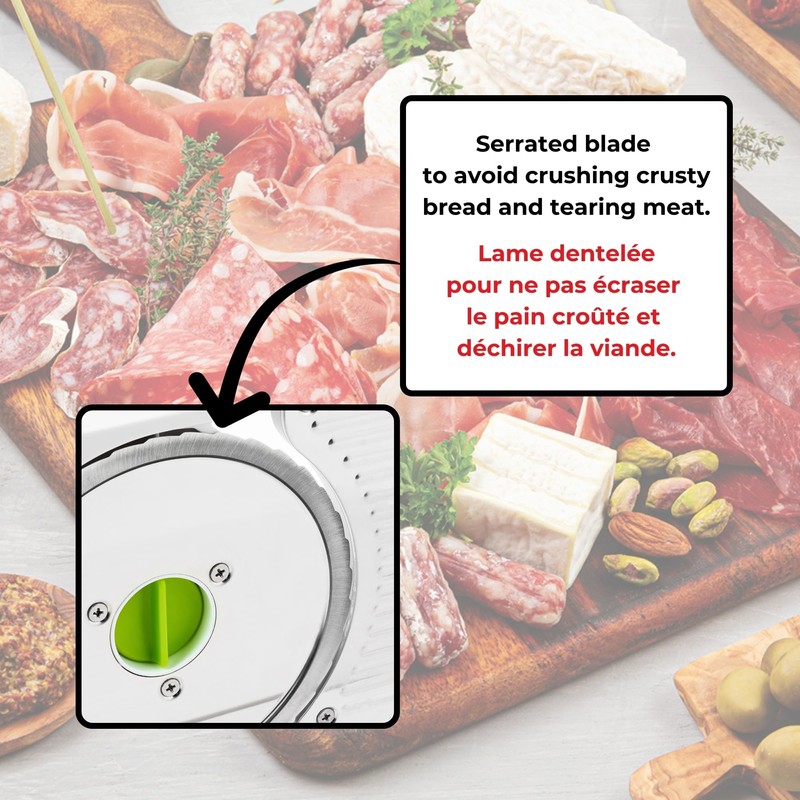 Starfrit Deli Slicer - Slices Meat, Cheese, Bread - 6.5"