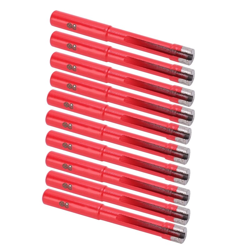 10Pcs Diamond Drill Bit Flat Tooth Ceramic Tile Marble Hole