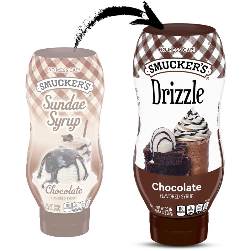 Smucker’s Drizzle Chocolate Flavored Syrup, 20 Oz. Squeeze Bottles (Pack