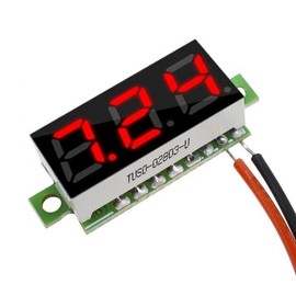 Mini Digital Voltmeter Mini Wire DC 12 Voltage Gauge Tester, LED Mini Voltmeter Digital Voltage Display Panel
