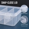 3-Pack Transparent Cable Organizer Storage Boxes with Lids and Dividers