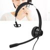 Telephone Headset Monaural Customer Service Headphones with Mic for Call