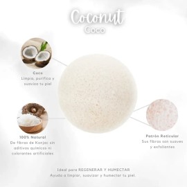 Esponja Facial Konjac Coconut