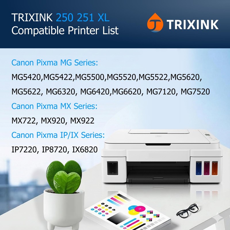 TRIXINK 250XL 251XL Ink Cartridges Compatible with Canon MX922, 10-Pack