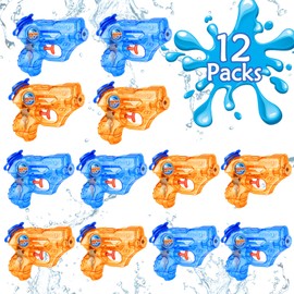 Mini Water Gun for Kids Toddler: 12 Pack Water Guns Soaker Squirts Blasters with Trigger for Boys Girls Summer Outdoor Swimming Pool Water Fighting Toys