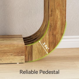 LITTLE TREE Console Table for Entryway, 70.9-Inch Extra Long Narrow Sofa Table, 2-Tier Brown Wooden Console Sofa Table with Heavy Duty U-Shaped Pedestal, Large Hallway Foyer Table for Living Room