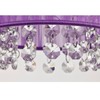 LaLuLa Purple Plug-in Hanging Lamp- Easy Install Crystal Pendant Light