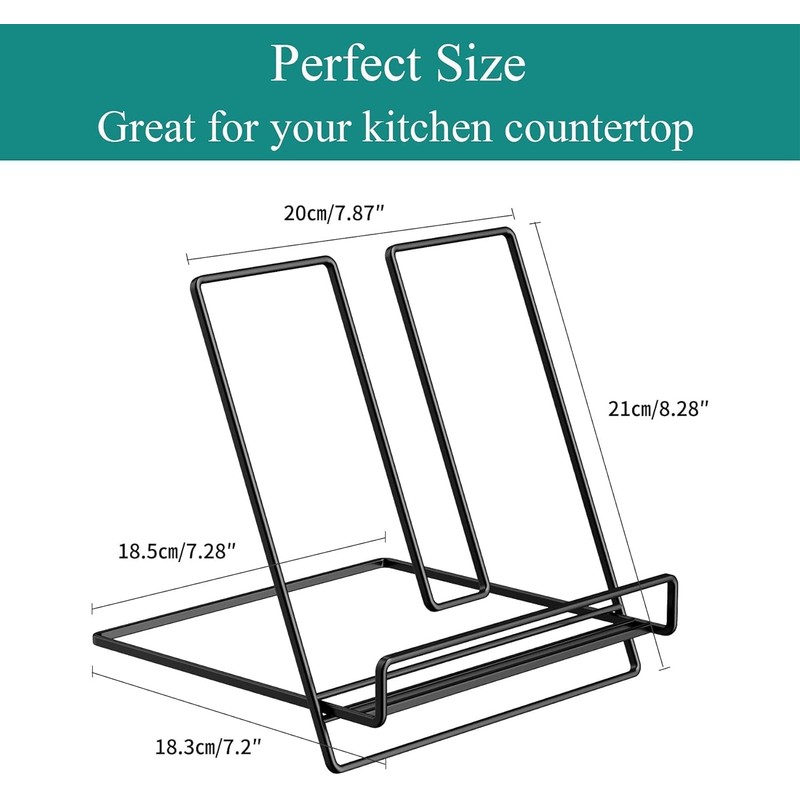 NOAEOU Cookbook Stand Holder for Kitchen Counter, Recipe Book Stand